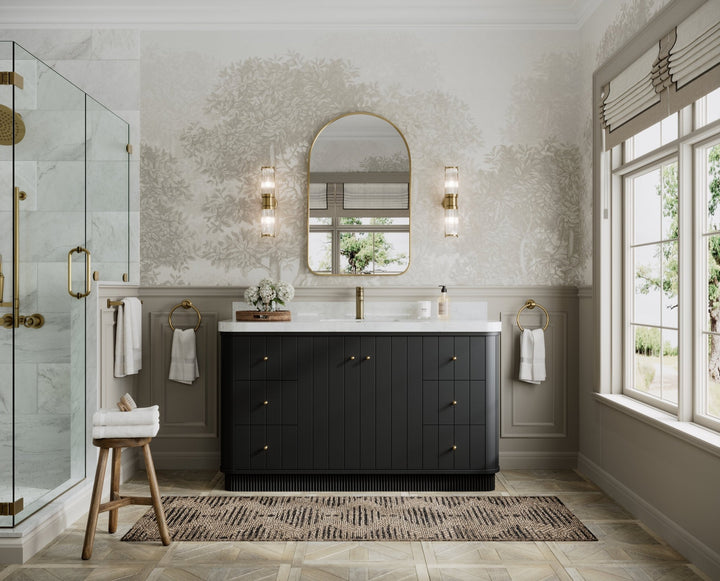 Houston 60 in. W x 22 in. D Free Standing Curved Edge Single Sink Bathroom Vanity - photo 4