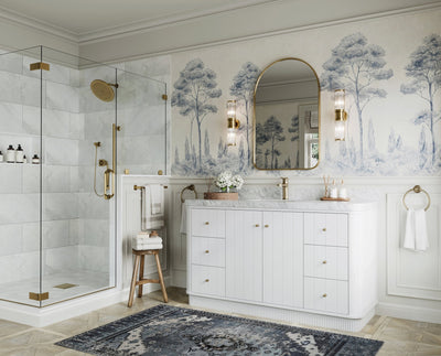 Houston 60 in. W x 22 in. D Free Standing Curved Edge Single Sink Bathroom Vanity - Willow Bath and Vanity
