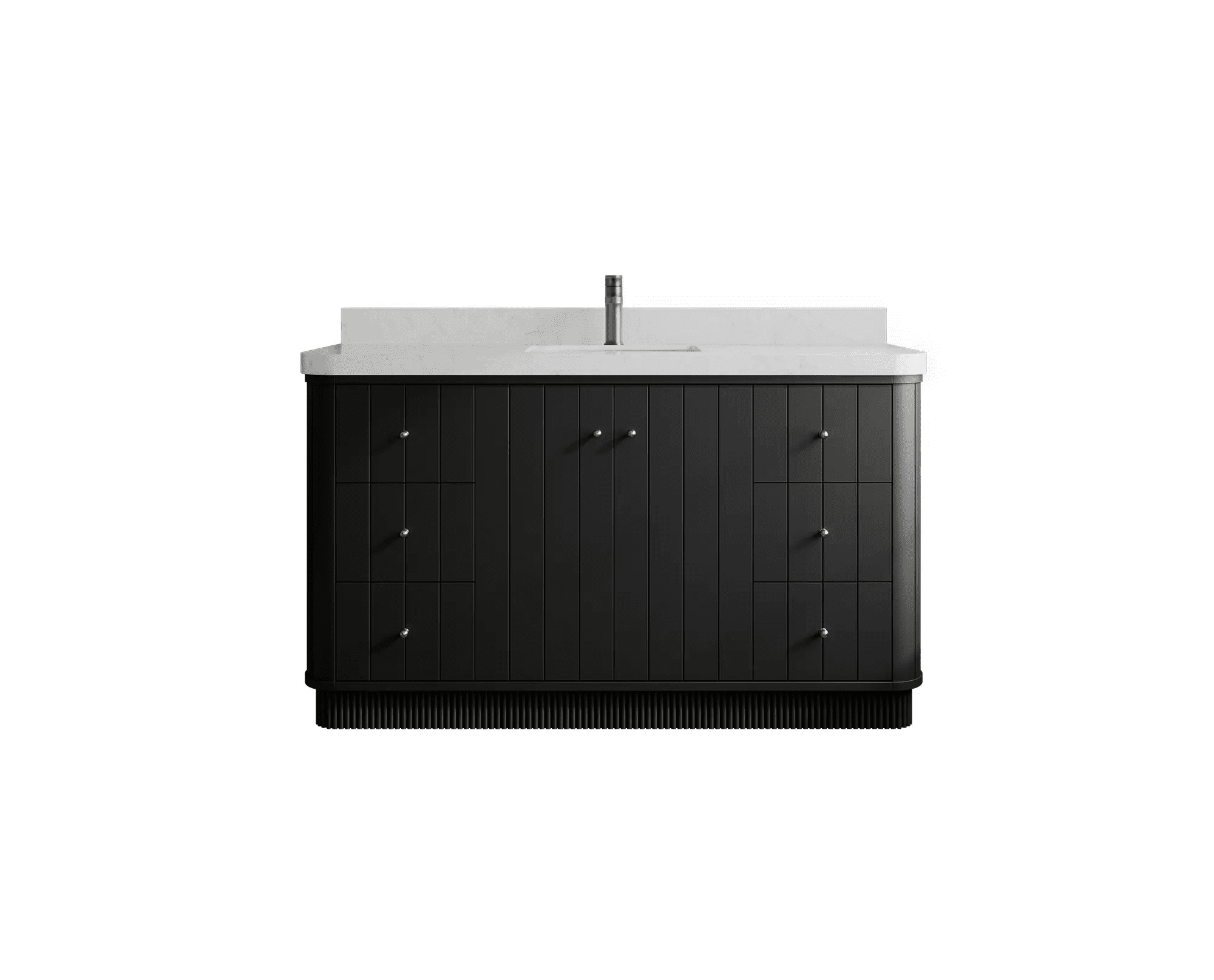Houston 60 in. W x 22 in. D Free Standing Curved Edge Single Sink Bathroom Vanity - Willow Bath and Vanity