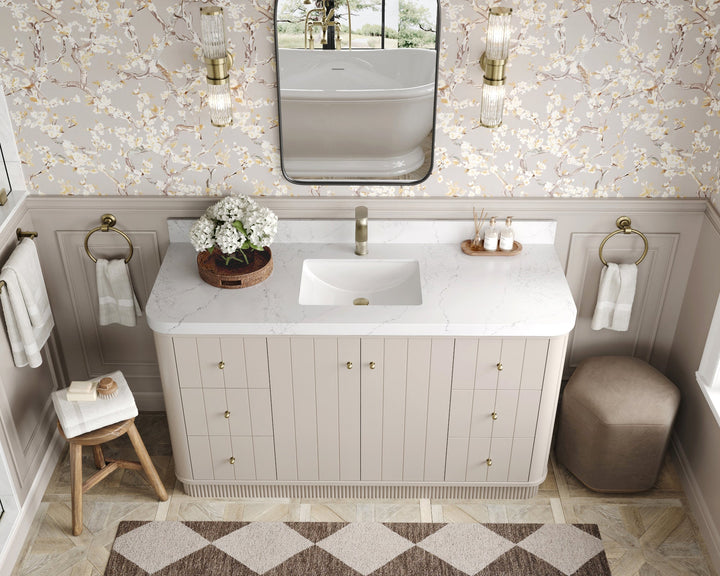Houston 60 in. W x 22 in. D Free Standing Curved Edge Single Sink Bathroom Vanity - photo 8