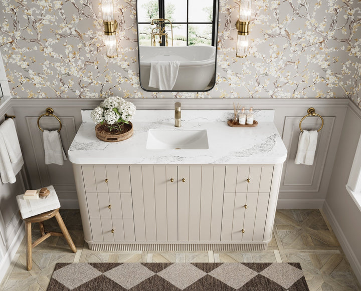 Houston 60 in. W x 22 in. D Free Standing Curved Edge Single Sink Bathroom Vanity - photo 6