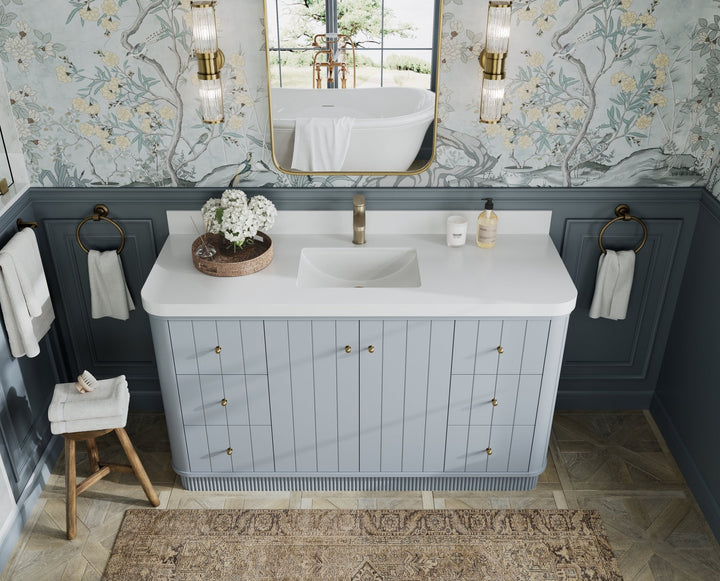 Houston 60 in. W x 22 in. D Free Standing Curved Edge Single Sink Bathroom Vanity - photo 13