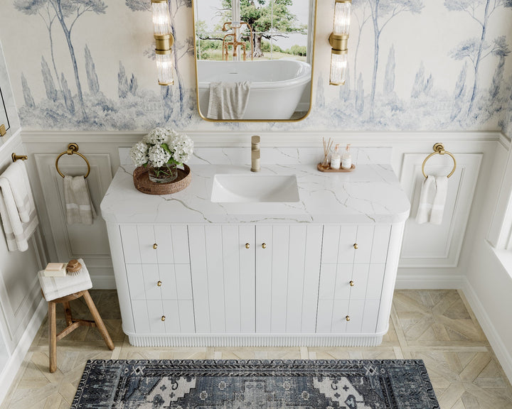 Houston 60 in. W x 22 in. D Free Standing Curved Edge Single Sink Bathroom Vanity - photo 10