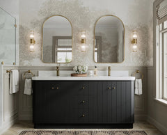 Houston 72 in. W x 22 in. D Free Standing Curved Edge Double Sink Bathroom Vanity - photo 4