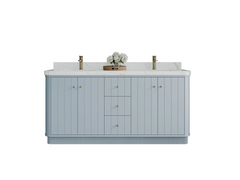 Houston 72 in. W x 22 in. D Free Standing Curved Edge Double Sink Bathroom Vanity - photo 1