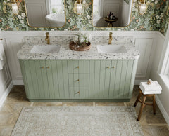 Houston 72 in. W x 22 in. D Free Standing Curved Edge Double Sink Bathroom Vanity - photo 7