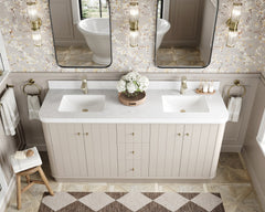Houston 72 in. W x 22 in. D Free Standing Curved Edge Double Sink Bathroom Vanity - photo 11
