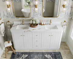 Houston 72 in. W x 22 in. D Free Standing Curved Edge Double Sink Bathroom Vanity - photo 7