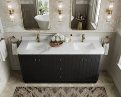 Houston 72 in. W x 22 in. D Free Standing Curved Edge Double Sink Bathroom Vanity - photo 10