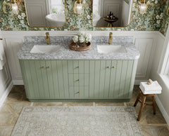 Houston 72 in. W x 22 in. D Free Standing Curved Edge Double Sink Bathroom Vanity - photo 13