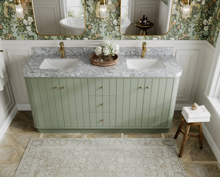 Houston 72 in. W x 22 in. D Free Standing Curved Edge Double Sink Bathroom Vanity - photo 13