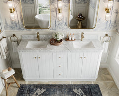 Houston 72 in. W x 22 in. D Free Standing Curved Edge Double Sink Bathroom Vanity - photo 6