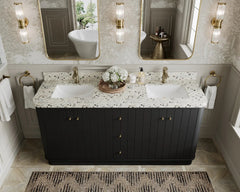 Houston 72 in. W x 22 in. D Free Standing Curved Edge Double Sink Bathroom Vanity - photo 7