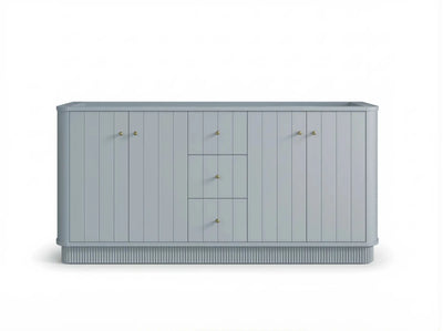 Houston 72 in. W x 22 in. D Free Standing Curved Edge Double Sink Bathroom Vanity - Willow Bath and Vanity