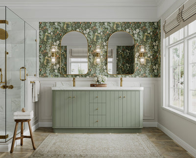 Houston 72 in. W x 22 in. D Free Standing Curved Edge Double Sink Bathroom Vanity - Willow Bath and Vanity