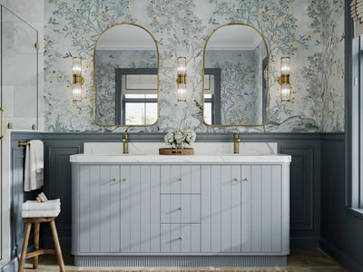 Houston 72 in. W x 22 in. D Free Standing Curved Edge Double Sink Bathroom Vanity - Willow Bath and Vanity