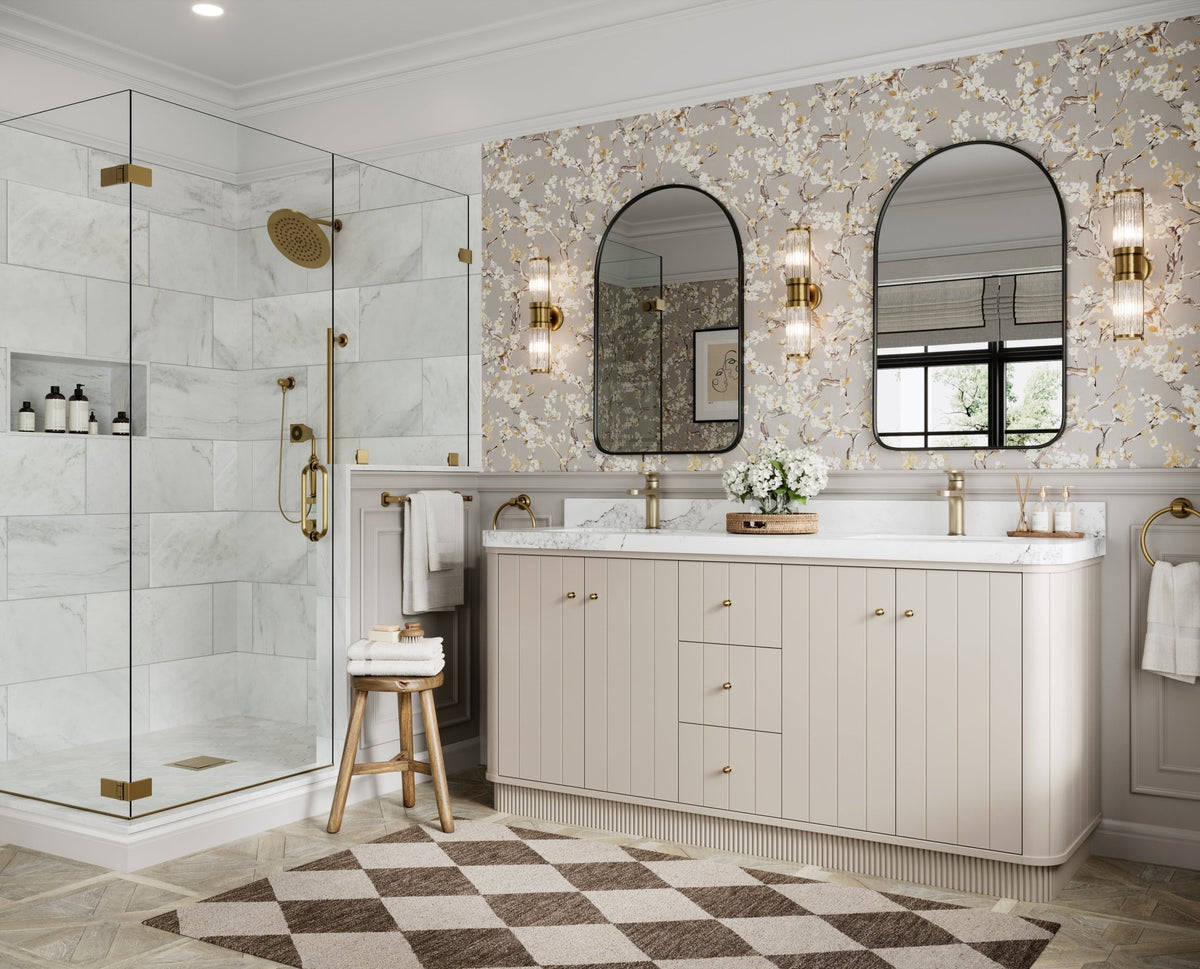 Houston 72 in. W x 22 in. D Free Standing Curved Edge Double Sink Bathroom Vanity - Willow Bath and Vanity