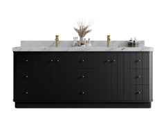 Houston 84 in. W x 22 in. D Free Standing Curved Edge Double Sink Bathroom Vanity - photo 17