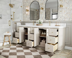 Houston 84 in. W x 22 in. D Free Standing Curved Edge Double Sink Bathroom Vanity - photo 3