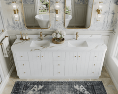 Houston 84 in. W x 22 in. D Free Standing Curved Edge Double Sink Bathroom Vanity - photo 18
