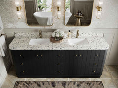 Houston 84 in. W x 22 in. D Free Standing Curved Edge Double Sink Bathroom Vanity - photo 18