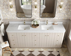 Houston 84 in. W x 22 in. D Free Standing Curved Edge Double Sink Bathroom Vanity - photo 11