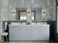 Houston 84 in. W x 22 in. D Free Standing Curved Edge Double Sink Bathroom Vanity - photo 4