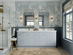 Houston 84 in. W x 22 in. D Free Standing Curved Edge Double Sink Bathroom Vanity - photo 5