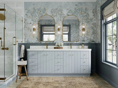 Houston 84 in. W x 22 in. D Free Standing Curved Edge Double Sink Bathroom Vanity - Willow Bath and Vanity