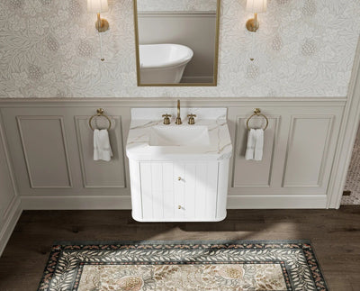 Houston Floating 30 in. W x 22 in. D Single Sink Bathroom Vanity - Willow Bath and Vanity
