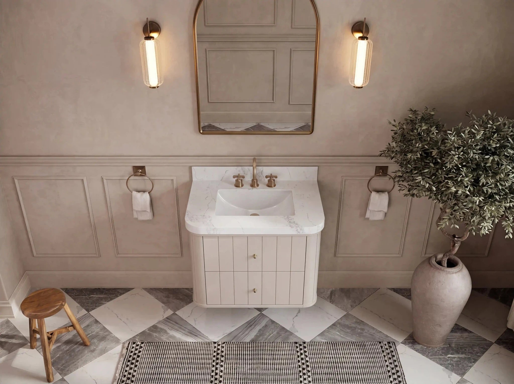 Houston Floating 30 in. W x 22 in. D Single Sink Bathroom Vanity - Willow Bath and Vanity