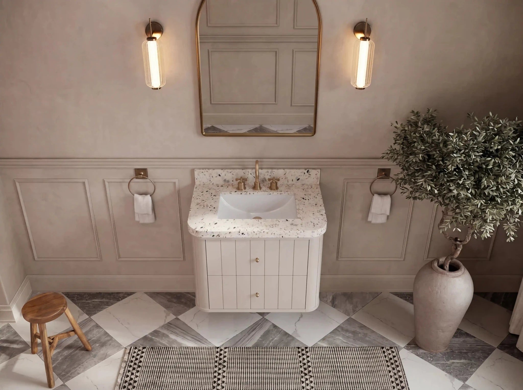 Houston Floating 30 in. W x 22 in. D Single Sink Bathroom Vanity - Willow Bath and Vanity