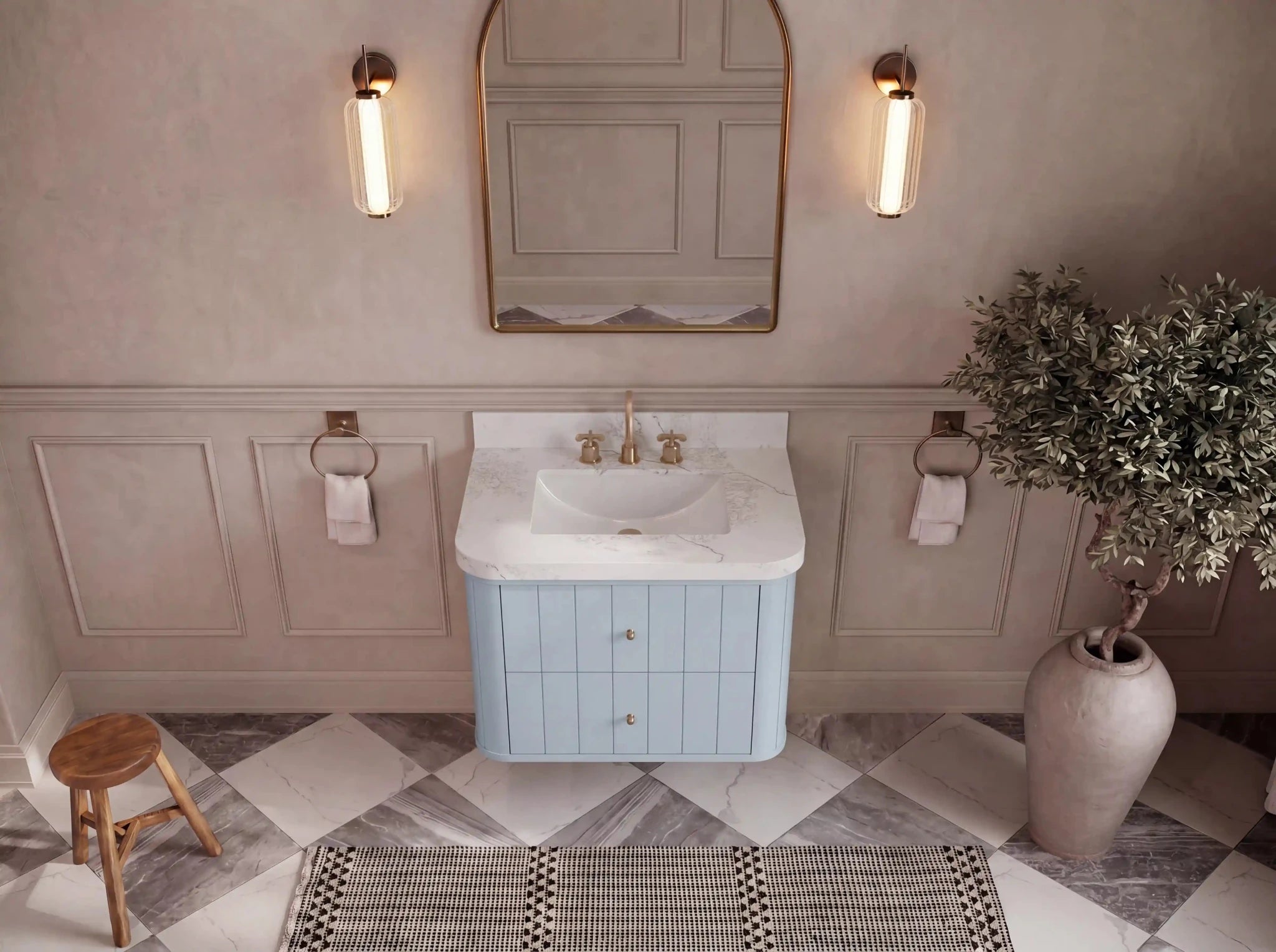 Houston Floating 30 in. W x 22 in. D Single Sink Bathroom Vanity - Willow Bath and Vanity