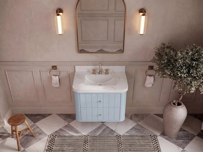 Houston Floating 30 in. W x 22 in. D Single Sink Bathroom Vanity - Willow Bath and Vanity