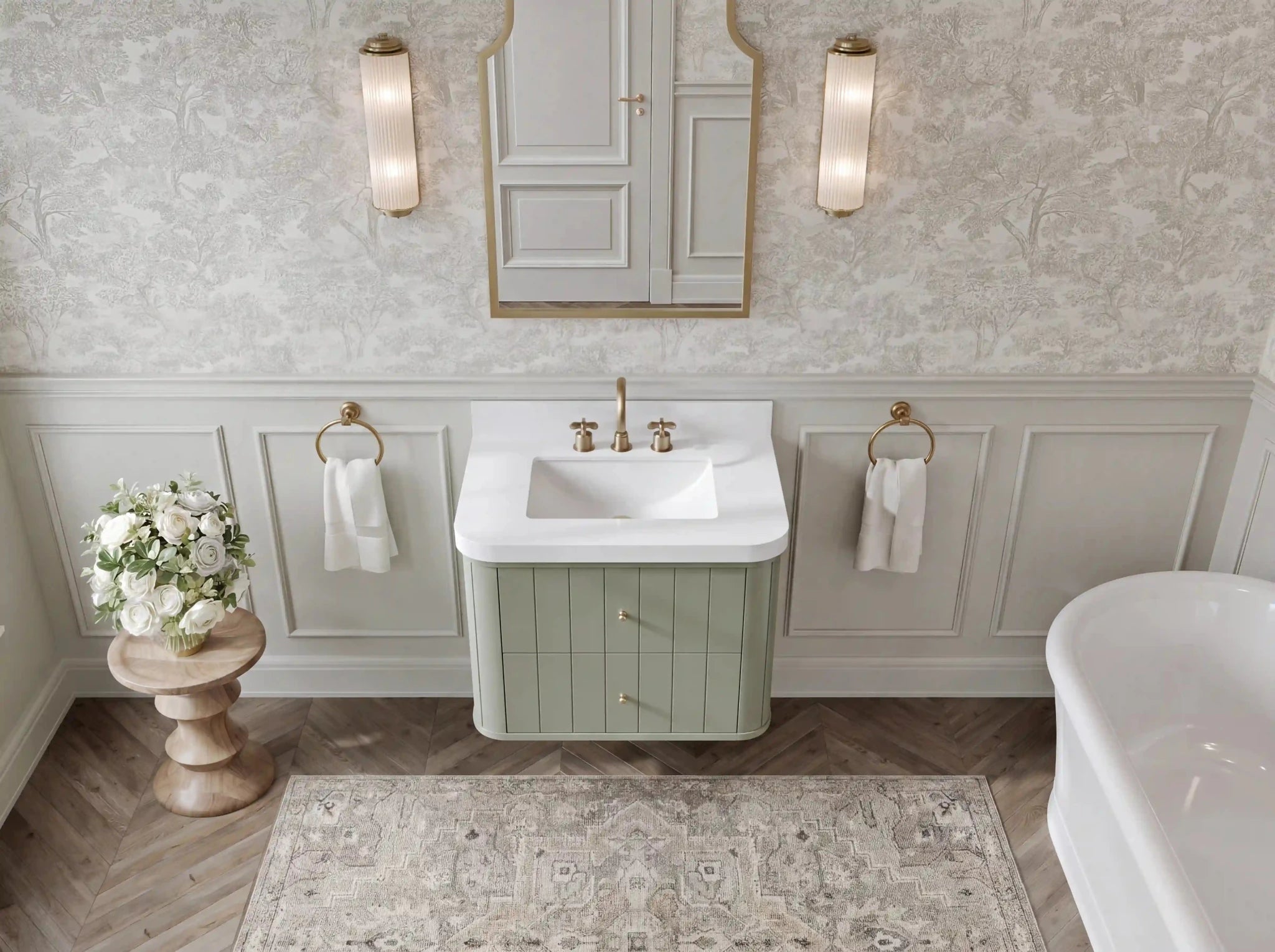 Houston Floating 30 in. W x 22 in. D Single Sink Bathroom Vanity - Willow Bath and Vanity