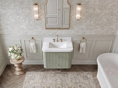 Houston Floating 30 in. W x 22 in. D Single Sink Bathroom Vanity - Willow Bath and Vanity