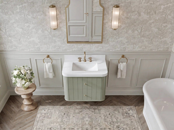 Houston Floating 30 in. W x 22 in. D Single Sink Bathroom Vanity - photo 13