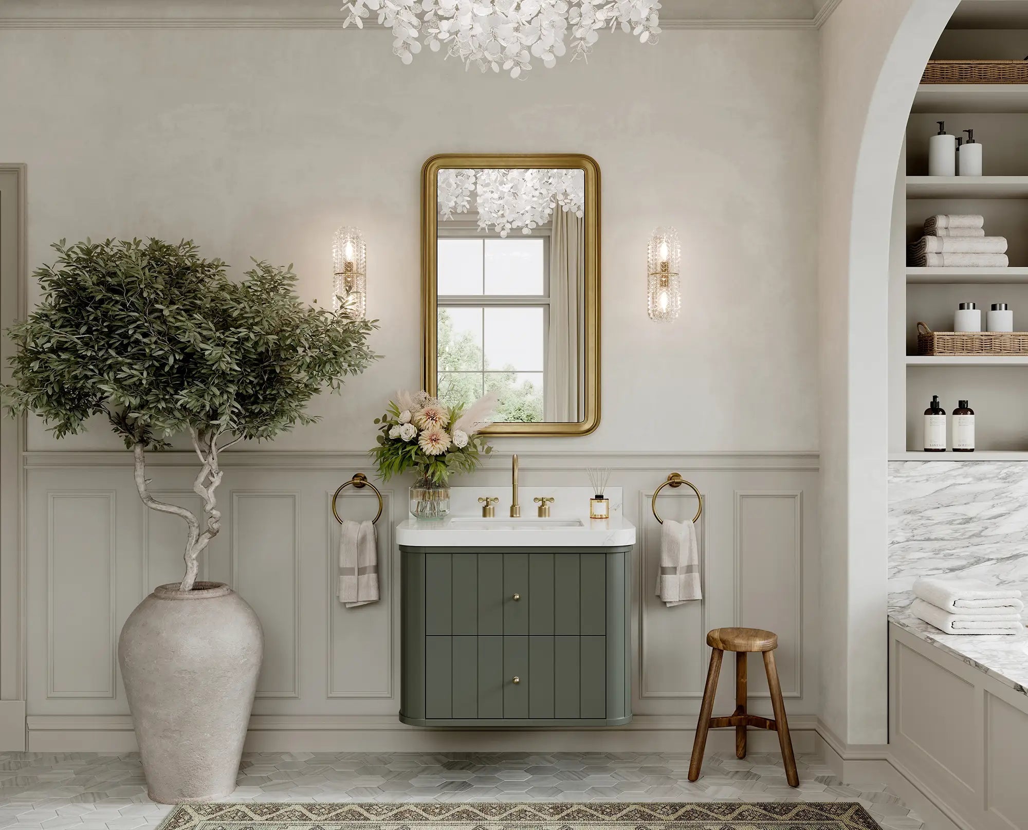 Houston Floating 30 in. W x 22 in. D Single Sink Bathroom Vanity - Willow Bath and Vanity