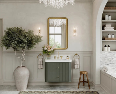 Houston Floating 30 in. W x 22 in. D Single Sink Bathroom Vanity - Willow Bath and Vanity
