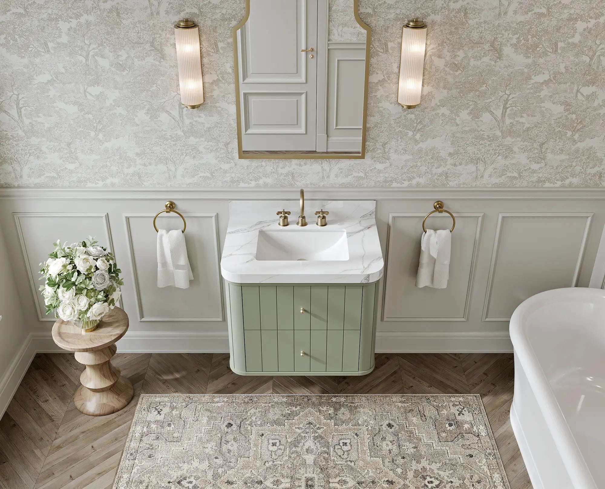 Houston Floating 30 in. W x 22 in. D Single Sink Bathroom Vanity - Willow Bath and Vanity