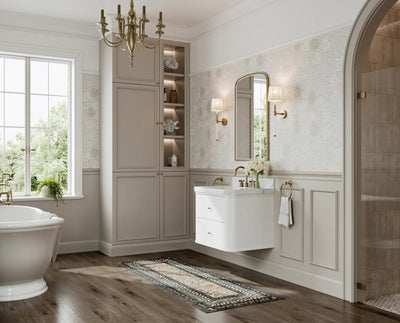 Houston Floating 30 in. W x 22 in. D Single Sink Bathroom Vanity - Willow Bath and Vanity