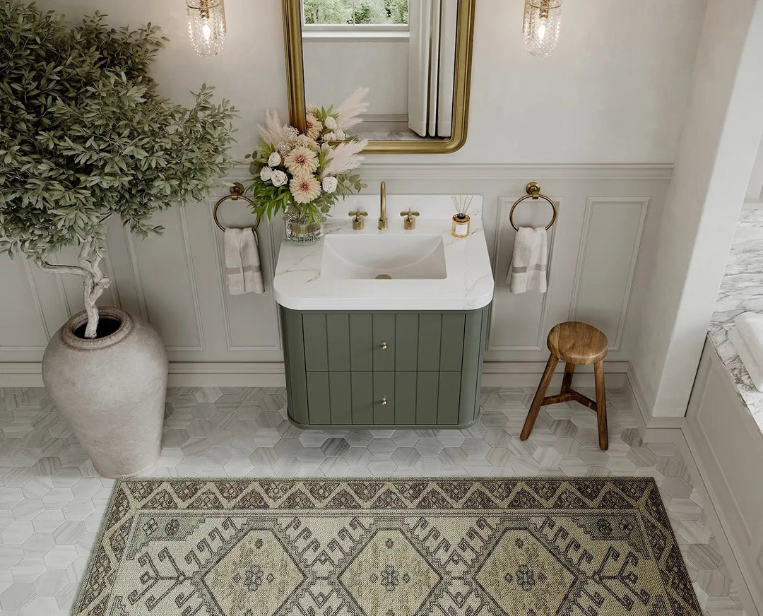 Houston Floating 30 in. W x 22 in. D Single Sink Bathroom Vanity - Willow Bath and Vanity