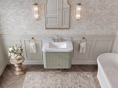 Houston Floating 30 in. W x 22 in. D Single Sink Bathroom Vanity - Willow Bath and Vanity