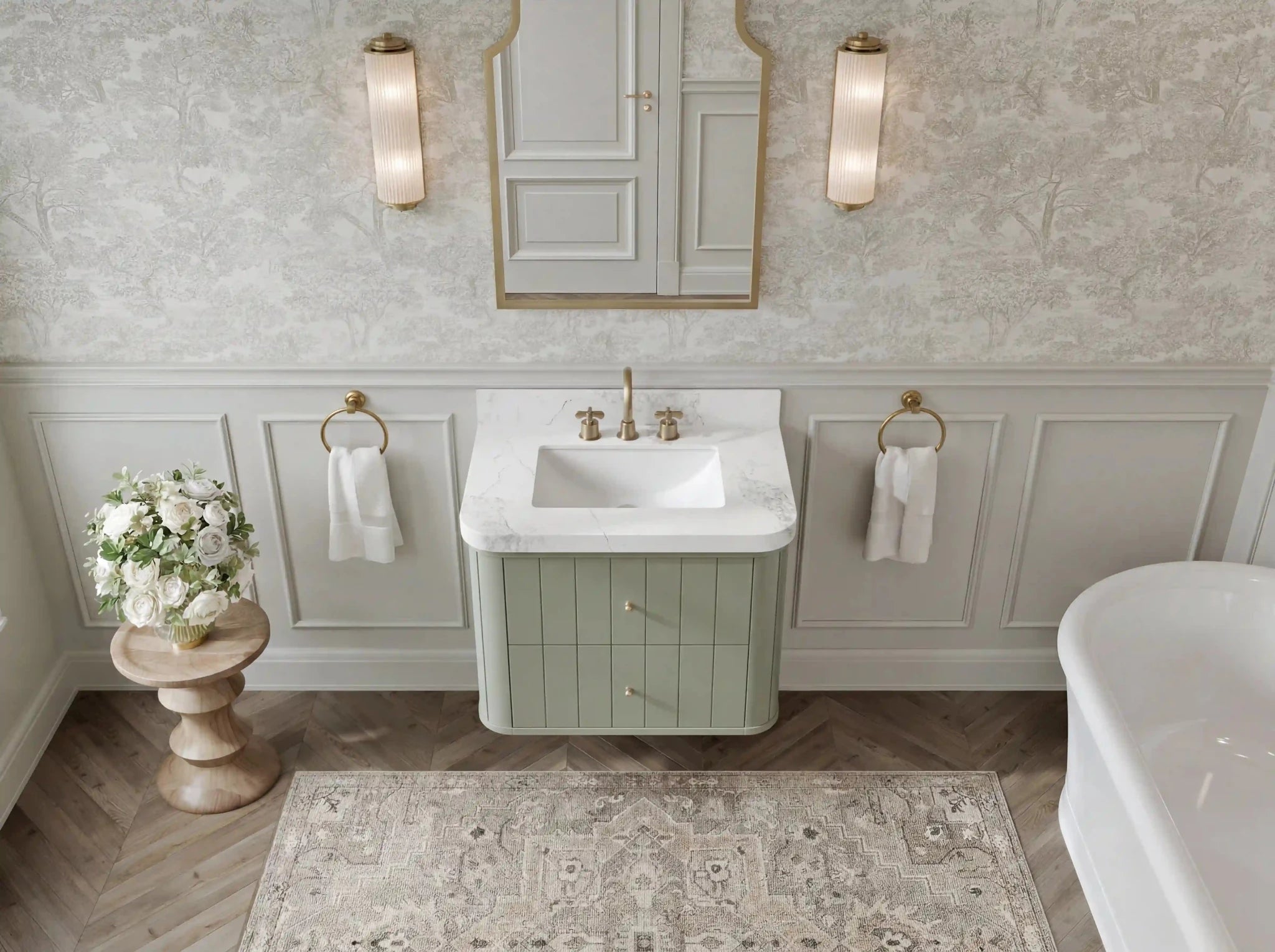 Houston Floating 30 in. W x 22 in. D Single Sink Bathroom Vanity - Willow Bath and Vanity