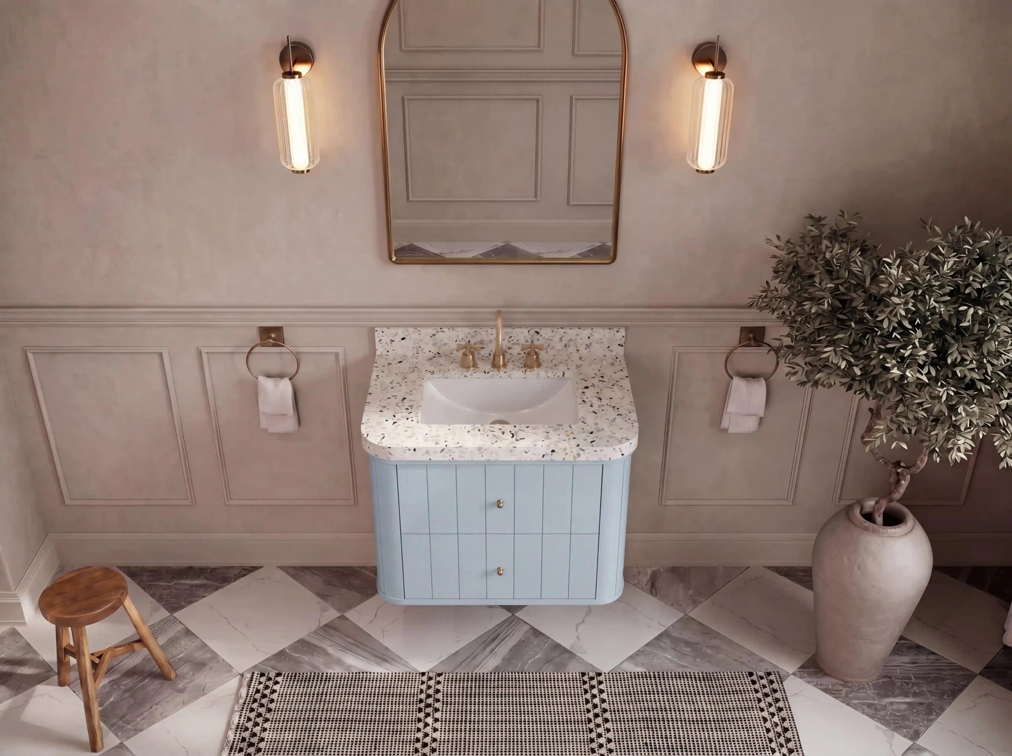 Houston Floating 30 in. W x 22 in. D Single Sink Bathroom Vanity - Willow Bath and Vanity