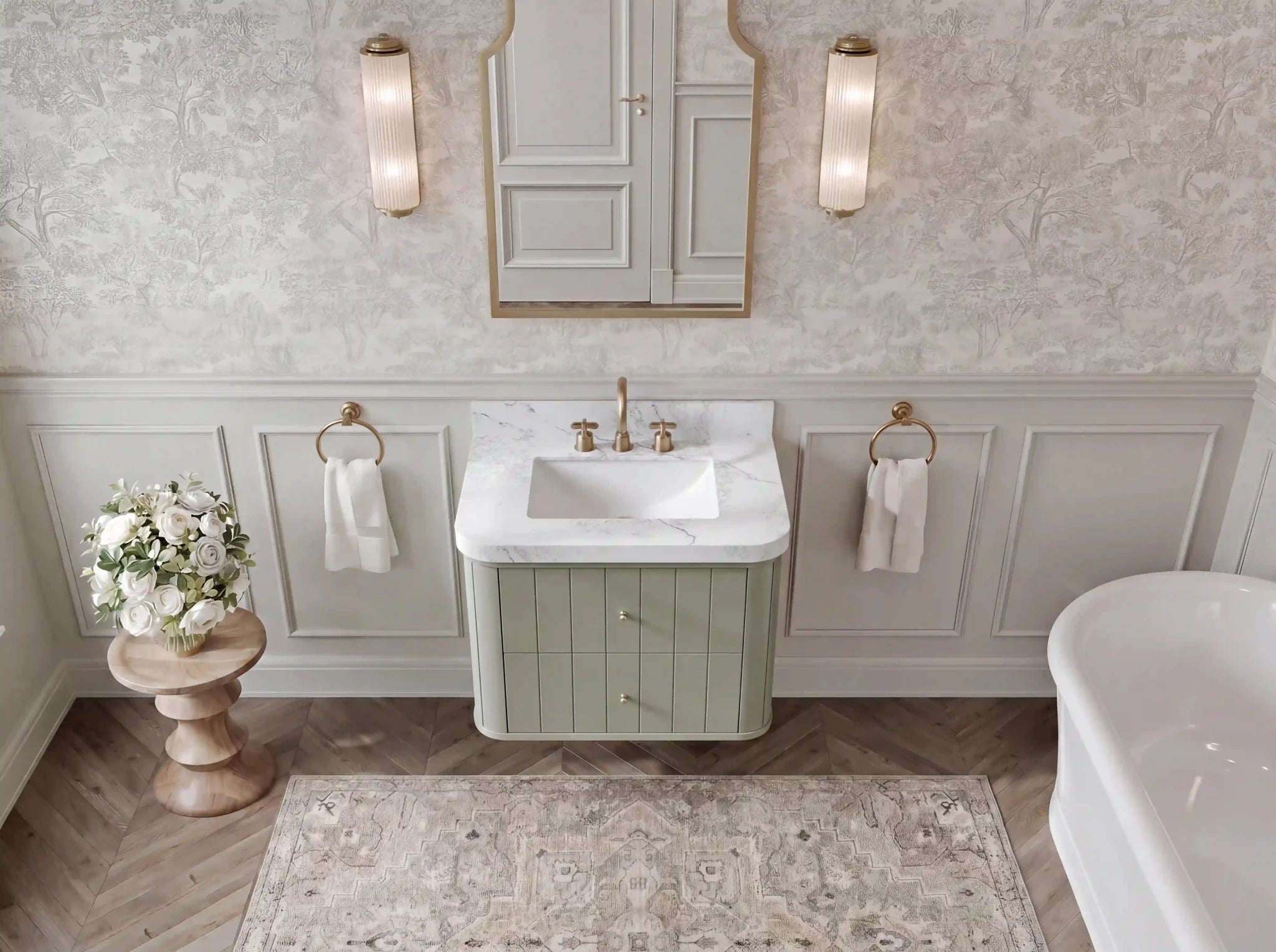 Houston Floating 30 in. W x 22 in. D Single Sink Bathroom Vanity - Willow Bath and Vanity
