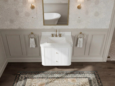 Houston Floating 30 in. W x 22 in. D Single Sink Bathroom Vanity - Willow Bath and Vanity