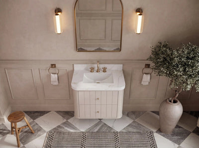 Houston Floating 30 in. W x 22 in. D Single Sink Bathroom Vanity - Willow Bath and Vanity