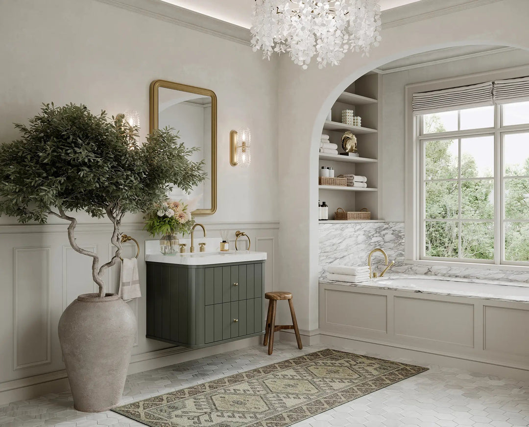 Houston Floating 30 in. W x 22 in. D Single Sink Bathroom Vanity - Willow Bath and Vanity