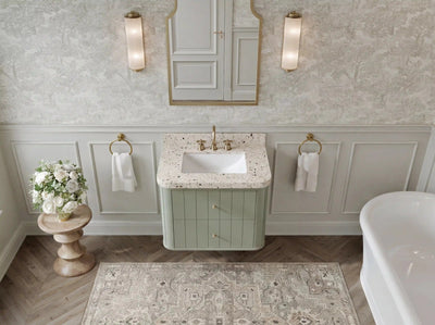 Houston Floating 30 in. W x 22 in. D Single Sink Bathroom Vanity - Willow Bath and Vanity